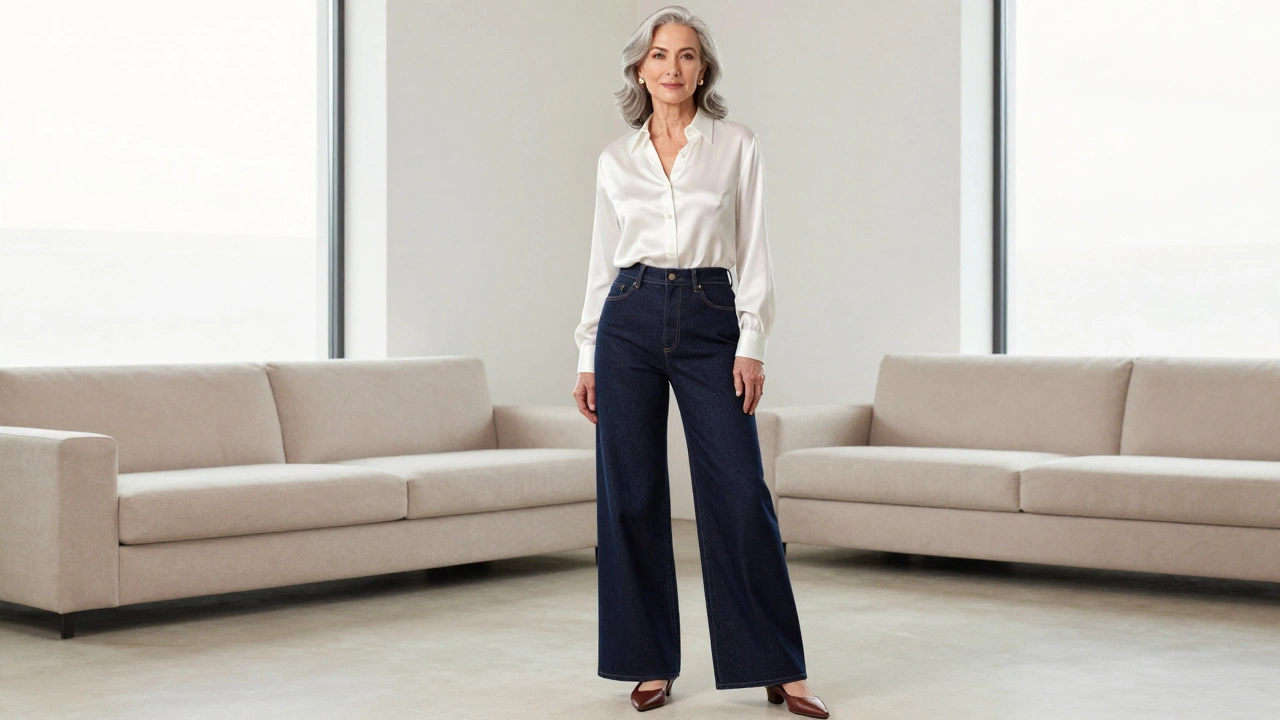 Styling Wide-Leg Jeans for Women Over 70: Modern & Elegant Looks